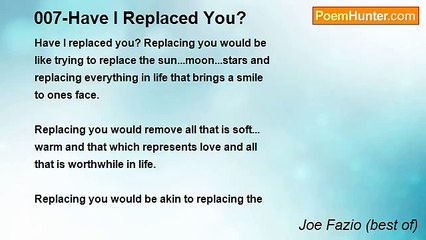 Joe Fazio (best of) - 007-Have I Replaced You?