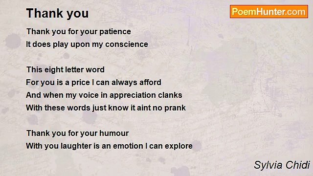 Sylvia Chidi - Thank you