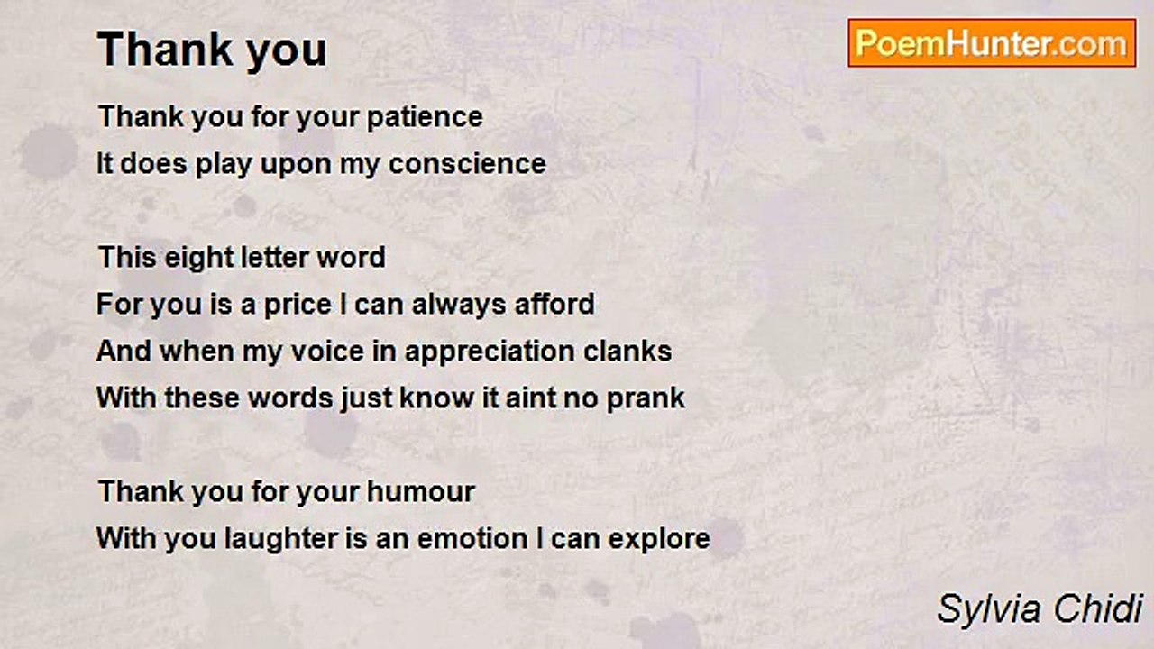 Sylvia Chidi - Thank you
