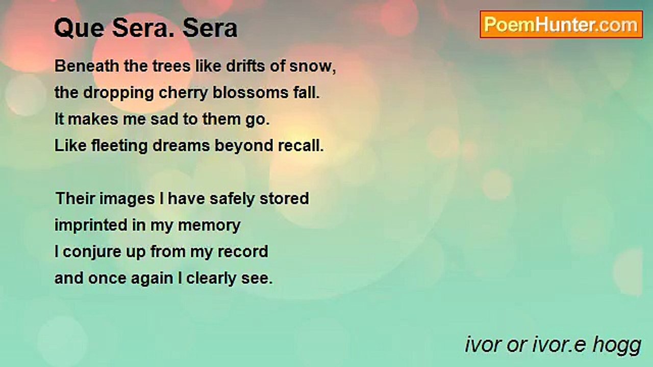 ivor or ivor.e hogg - Que Sera. Sera