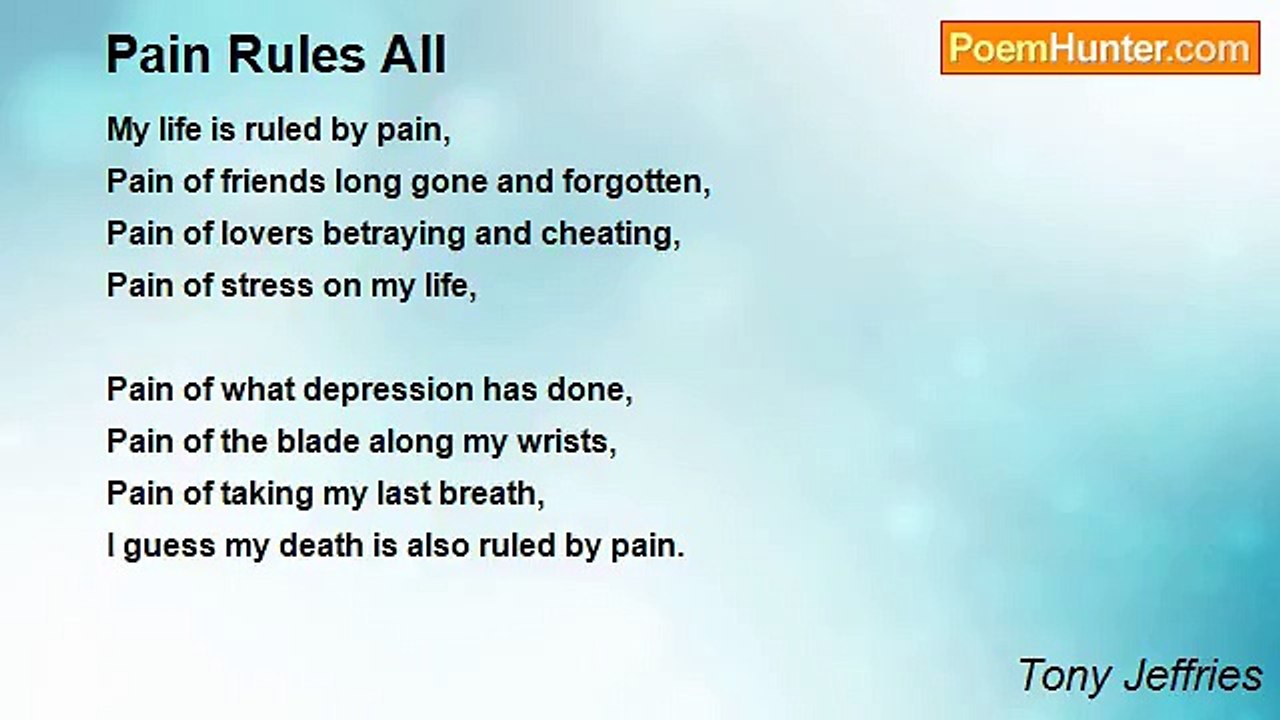 Tony Jeffries - Pain Rules All