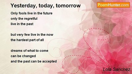 Lola Sanchez - Yesterday, today, tomorrow