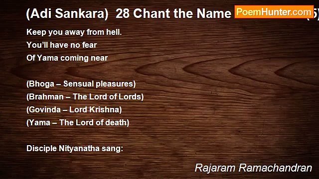 Rajaram Ramachandran - (Adi Sankara) 28 Chant the Name of Govinda (5)