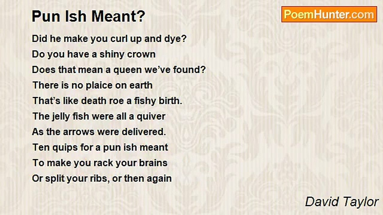 David Taylor - Pun Ish Meant?