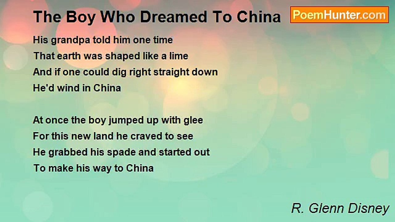 R. Glenn Disney - The Boy Who Dreamed To China