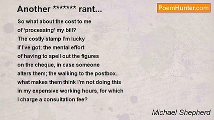Michael Shepherd - Another ******* rant...