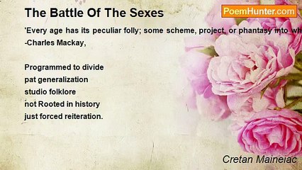 Cretan Maineiac - The Battle Of The Sexes