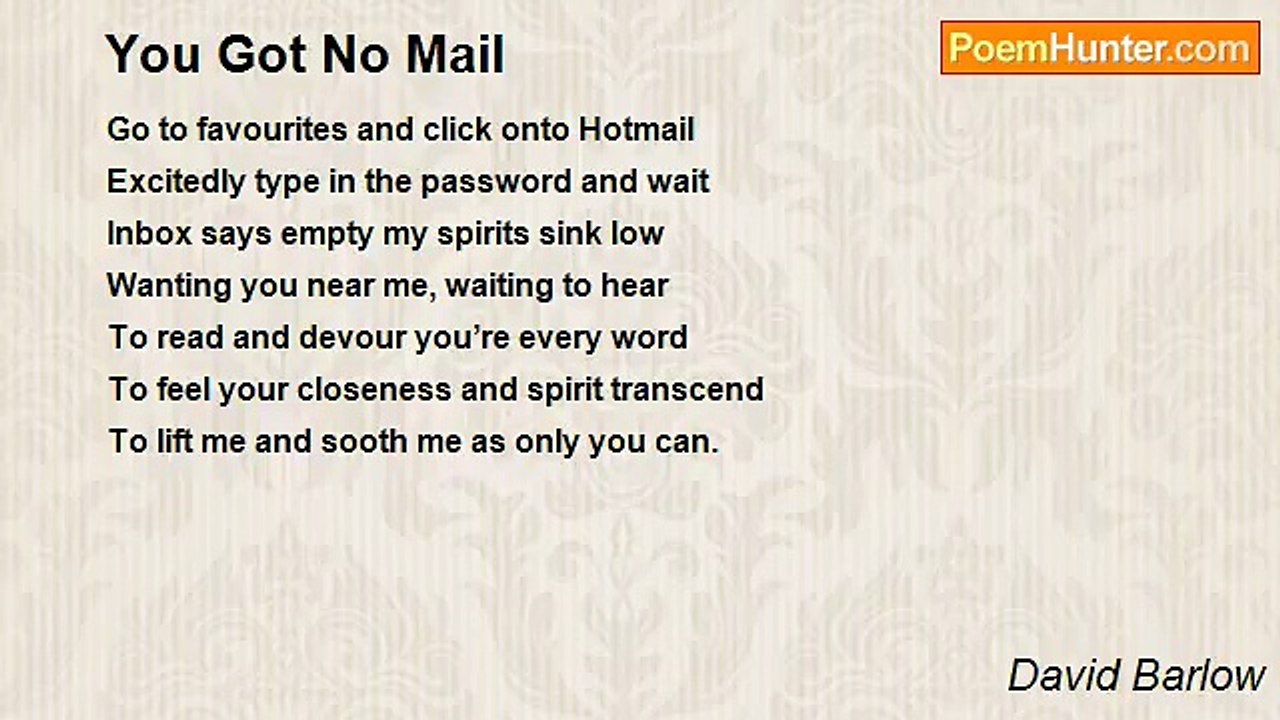 David Barlow - You Got No Mail