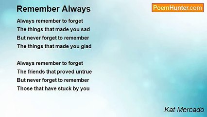 Kat Mercado - Remember Always