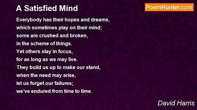 David Harris - A Satisfied Mind