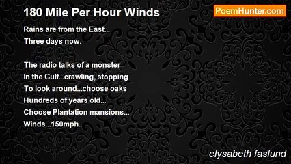 elysabeth faslund - 180 Mile Per Hour Winds