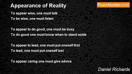 Daniel Richards - Appearance of Reality