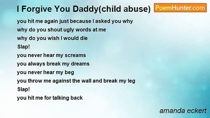 amanda eckert - I Forgive You Daddy(child abuse)