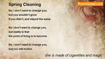 she is made of cigarettes and magic - Spring Cleaning
