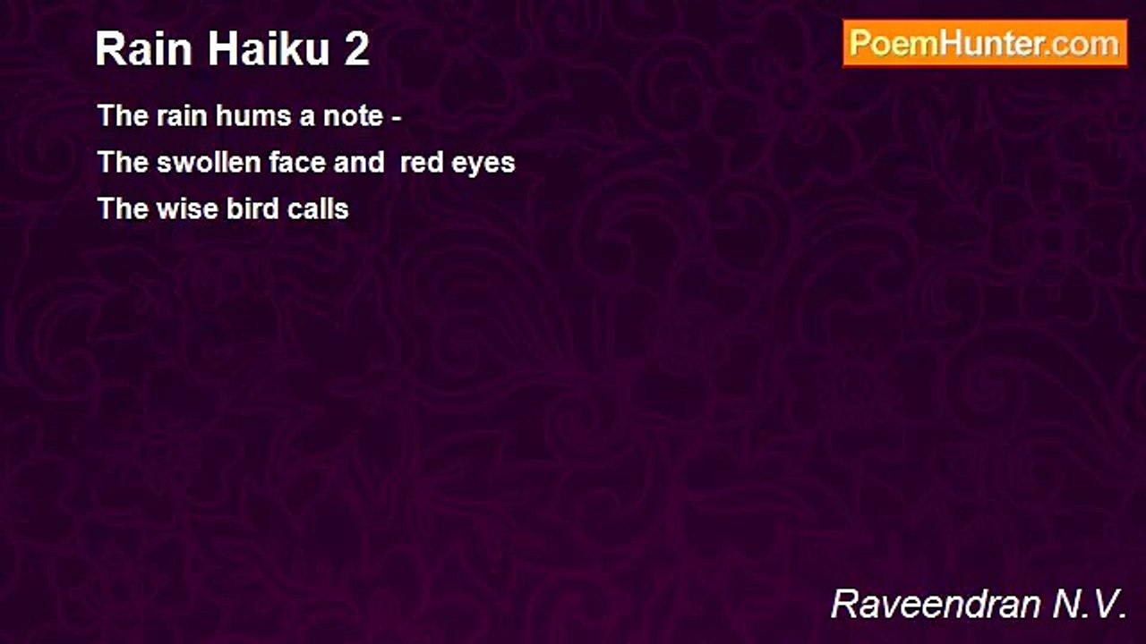 Raveendran N.V. - Rain Haiku 2