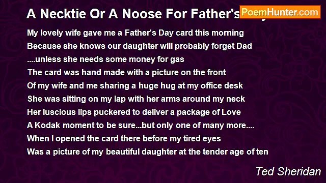 Ted Sheridan - A Necktie Or A Noose For Father's Day