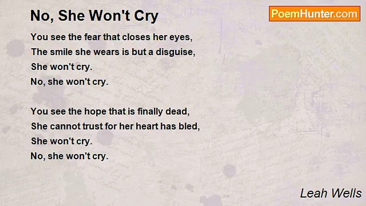 Leah Wells - No, She Won't Cry