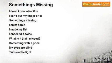 JoJo Bean - Somethings Missing