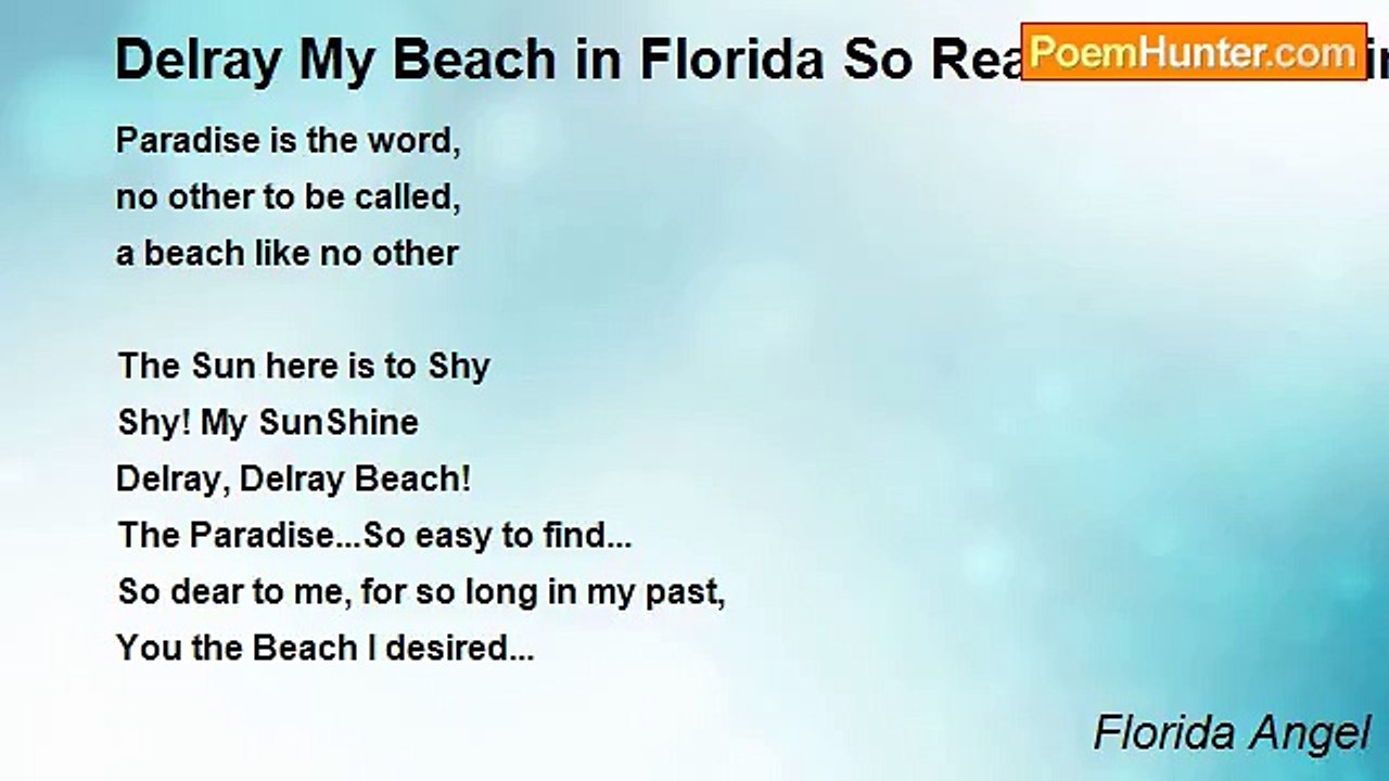 Florida Angel - Delray My Beach in Florida So Real Estate of Mine...