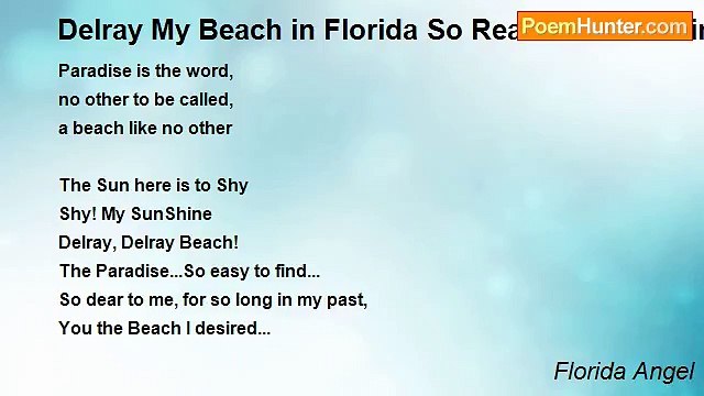 Florida Angel - Delray My Beach in Florida So Real Estate of Mine...