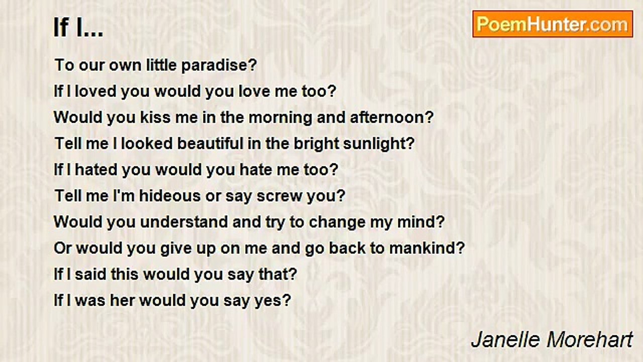 Janelle Morehart - If I...