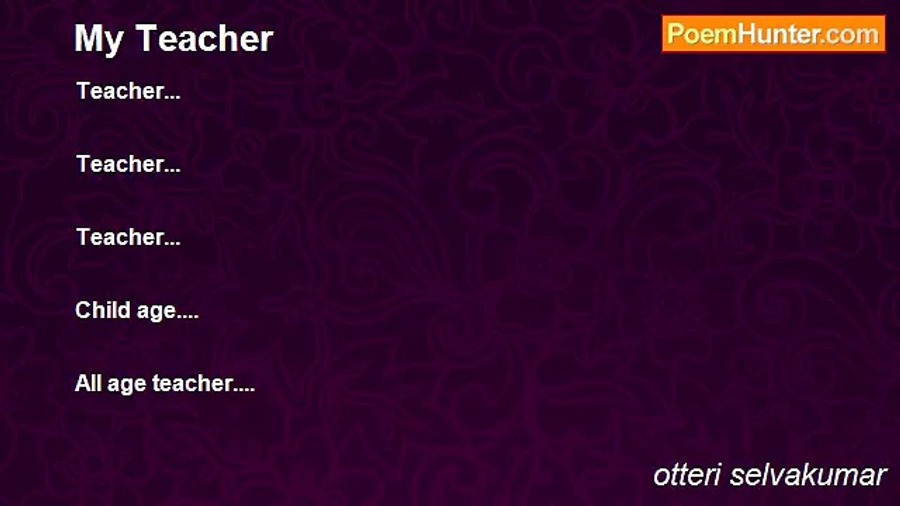 otteri selvakumar - My Teacher