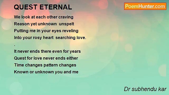 Dr subhendu kar - QUEST ETERNAL