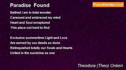 Theodora (Theo) Onken - Paradise  Found