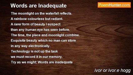ivor or ivor.e hogg - Words are Inadequate