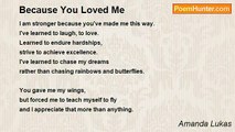 Amanda Lukas - Because You Loved Me