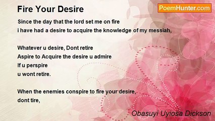 Obasuyi Uyiosa Dickson - Fire Your Desire