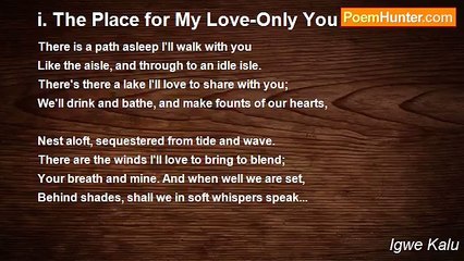 Igwe Kalu - i. The Place for My Love-Only You