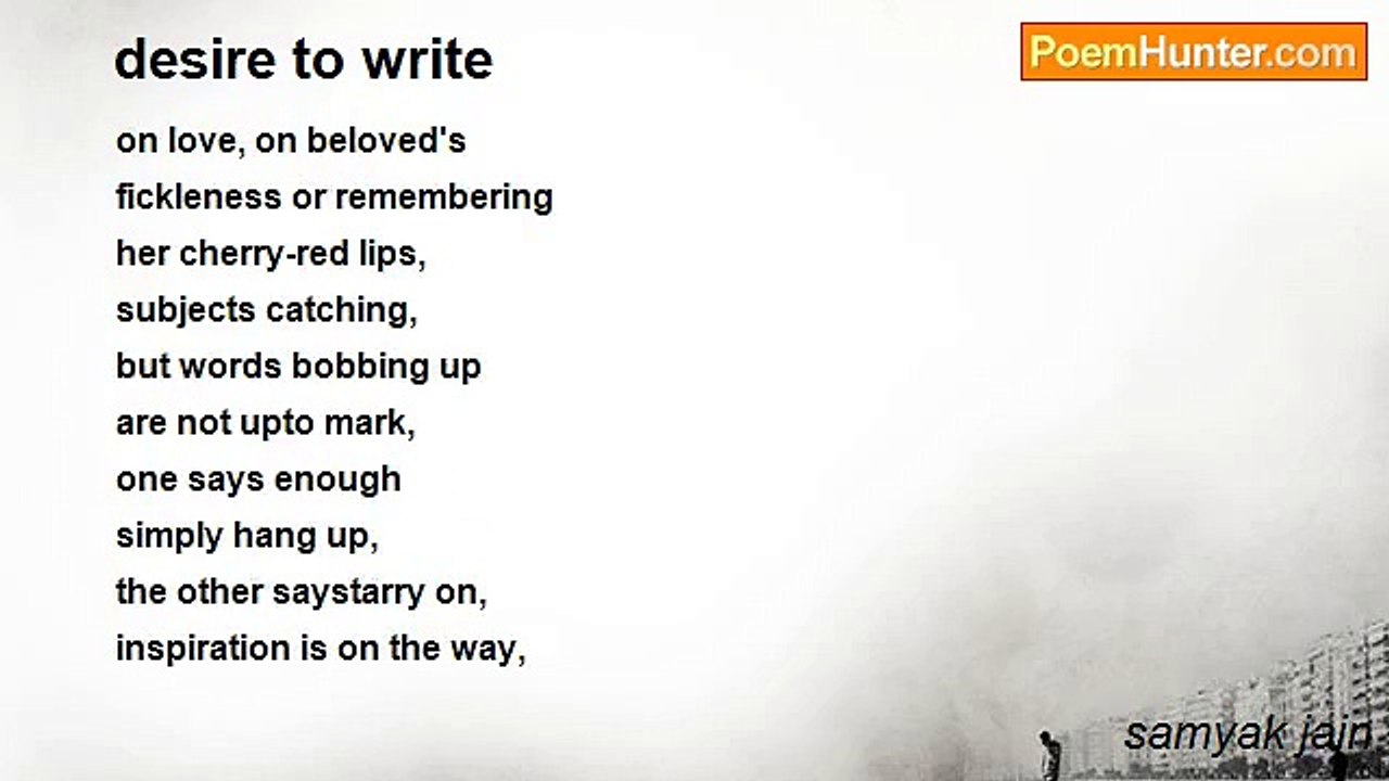 samyak jain - desire to write