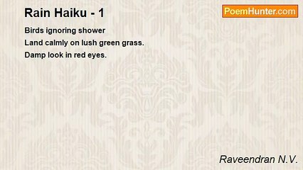 Raveendran N.V. - Rain Haiku - 1