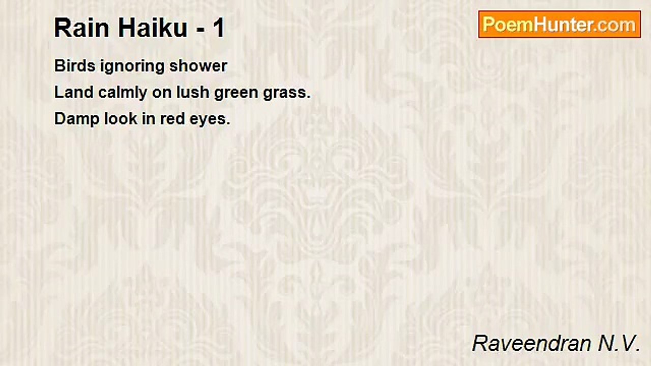 Raveendran N.V. - Rain Haiku - 1
