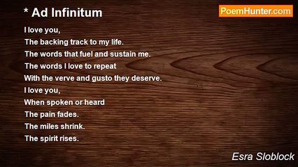 Esra Sloblock - * Ad Infinitum