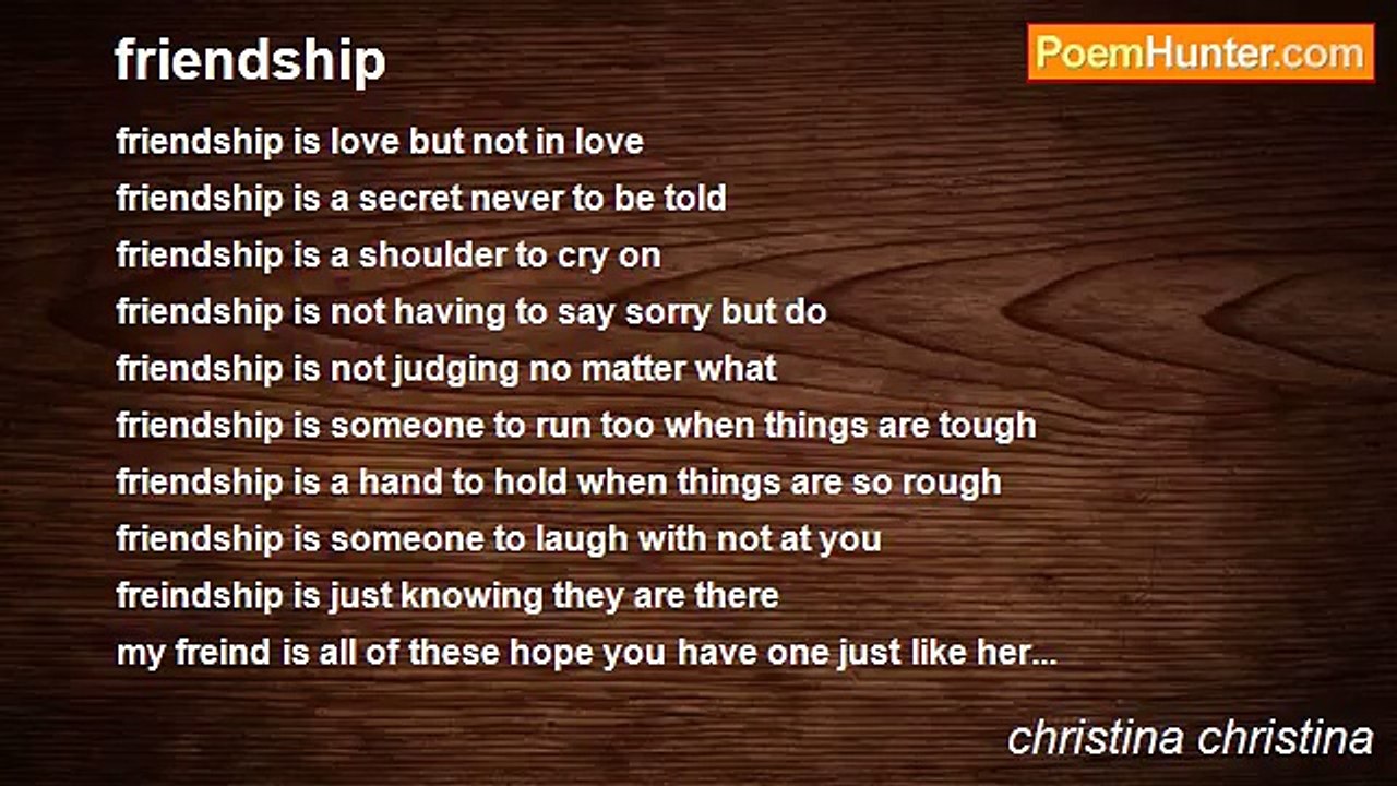 christina christina - friendship