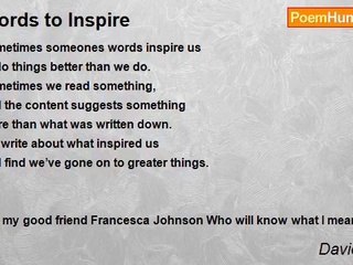 David Harris - Words to Inspire