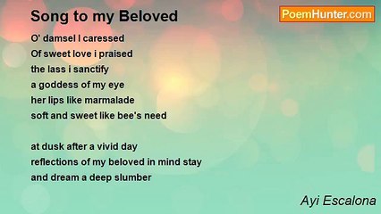 Ayi Escalona - Song to my Beloved