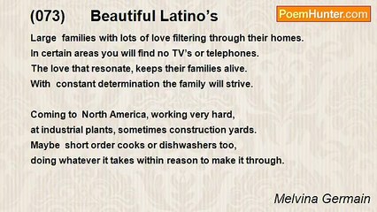 Melvina Germain - (073)      Beautiful Latino’s