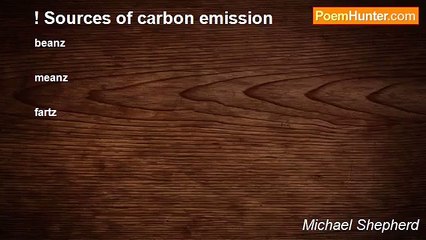 Michael Shepherd - ! Sources of carbon emission