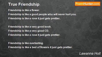 Lawanna Holt - True Friendship