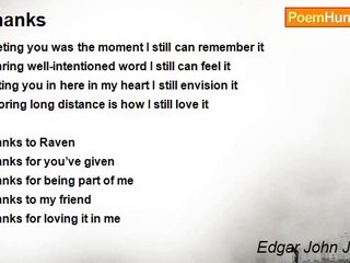 Edgar John Jackson - Thanks