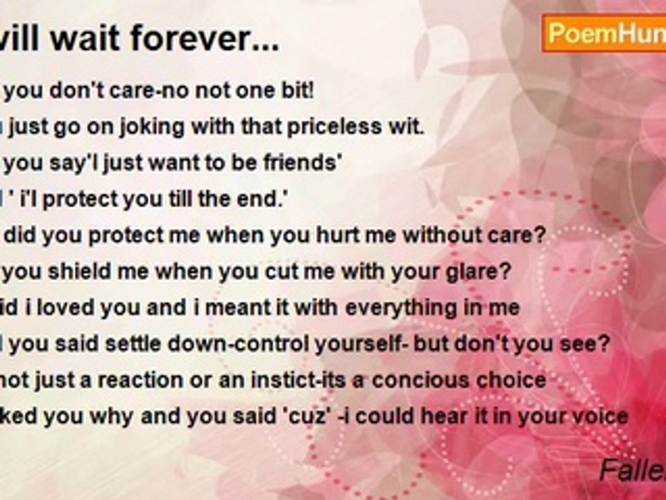 Fallen Angel - I will wait forever...