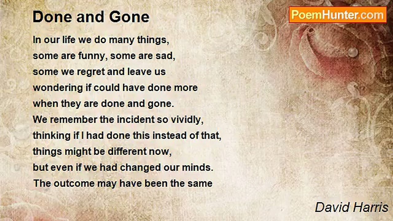David Harris - Done and Gone