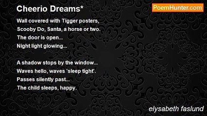 elysabeth faslund - Cheerio Dreams*