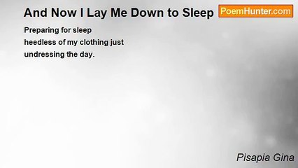 Pisapia Gina - And Now I Lay Me Down to Sleep