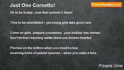 Pisapia Gina - Just One Cornetto!