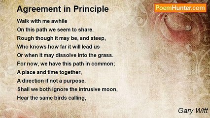 Gary Witt - Agreement in Principle