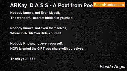 Florida Angel - ARKay  D A S S - A Poet from Poem Hunter